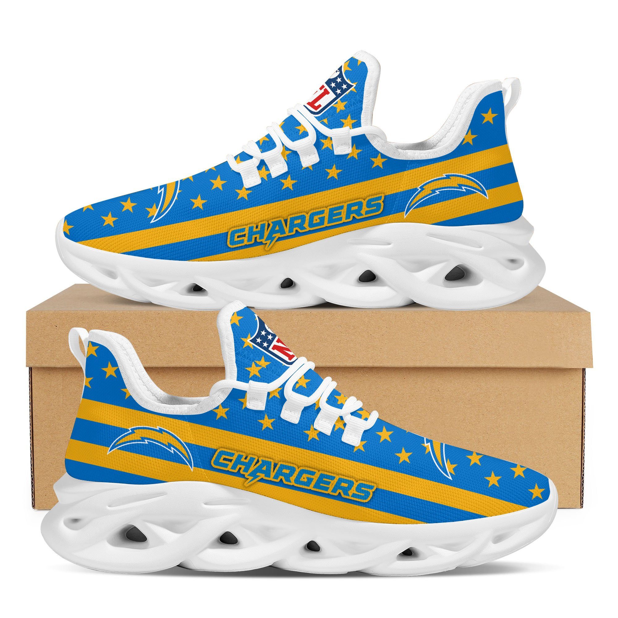 JWFancy Los Angeles Chargers NFL Max Soul Shoes Sneakers For Men And Women