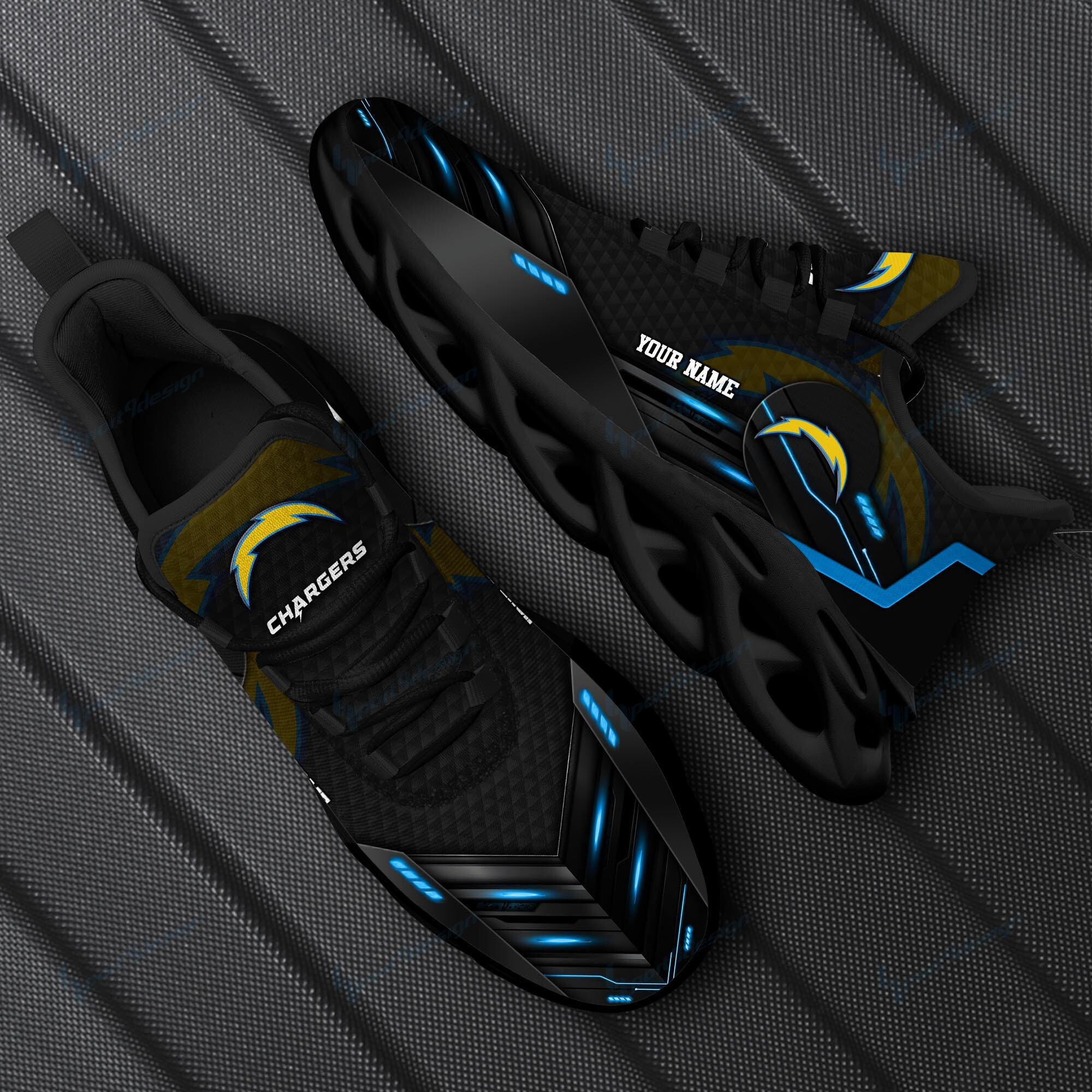 JWFancy Los Angeles Chargers NFL Max Soul Shoes Sneakers For Men And Women