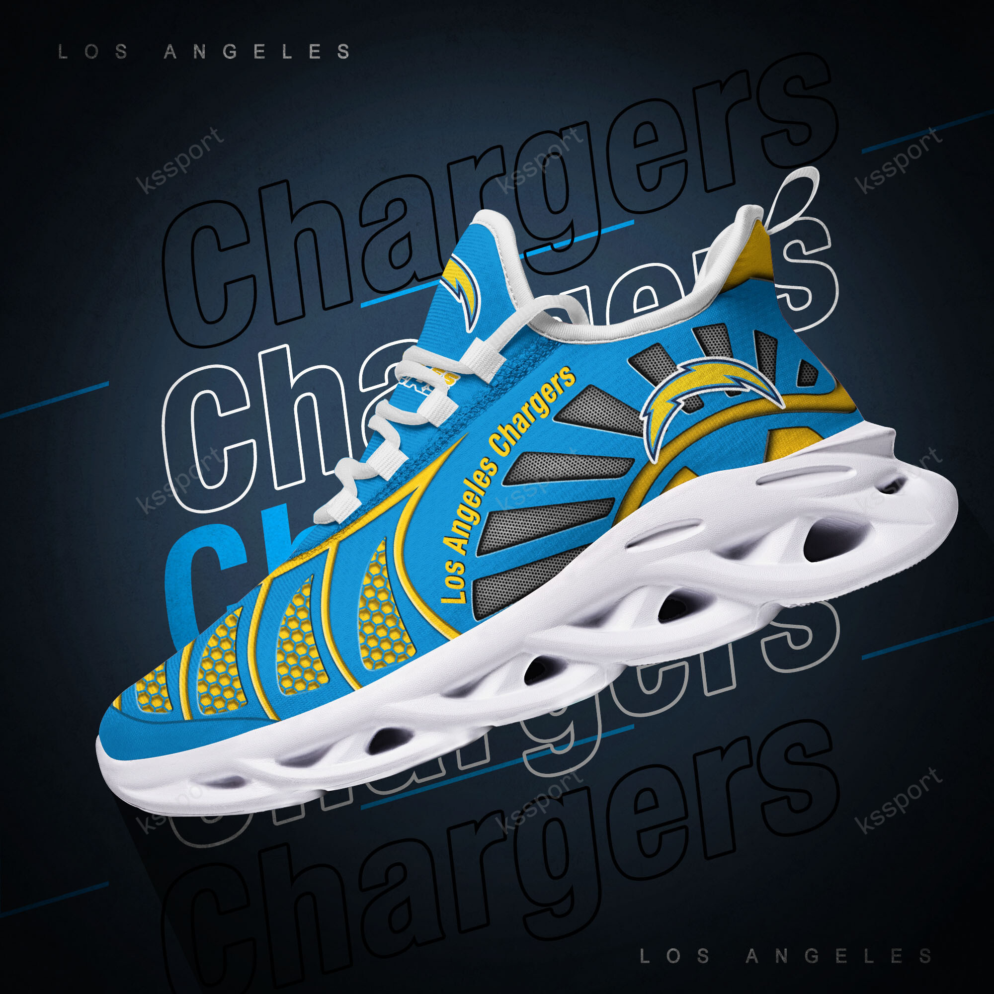 JWFancy Los Angeles Chargers NFL Max Soul Shoes Sneakers For Men And Women
