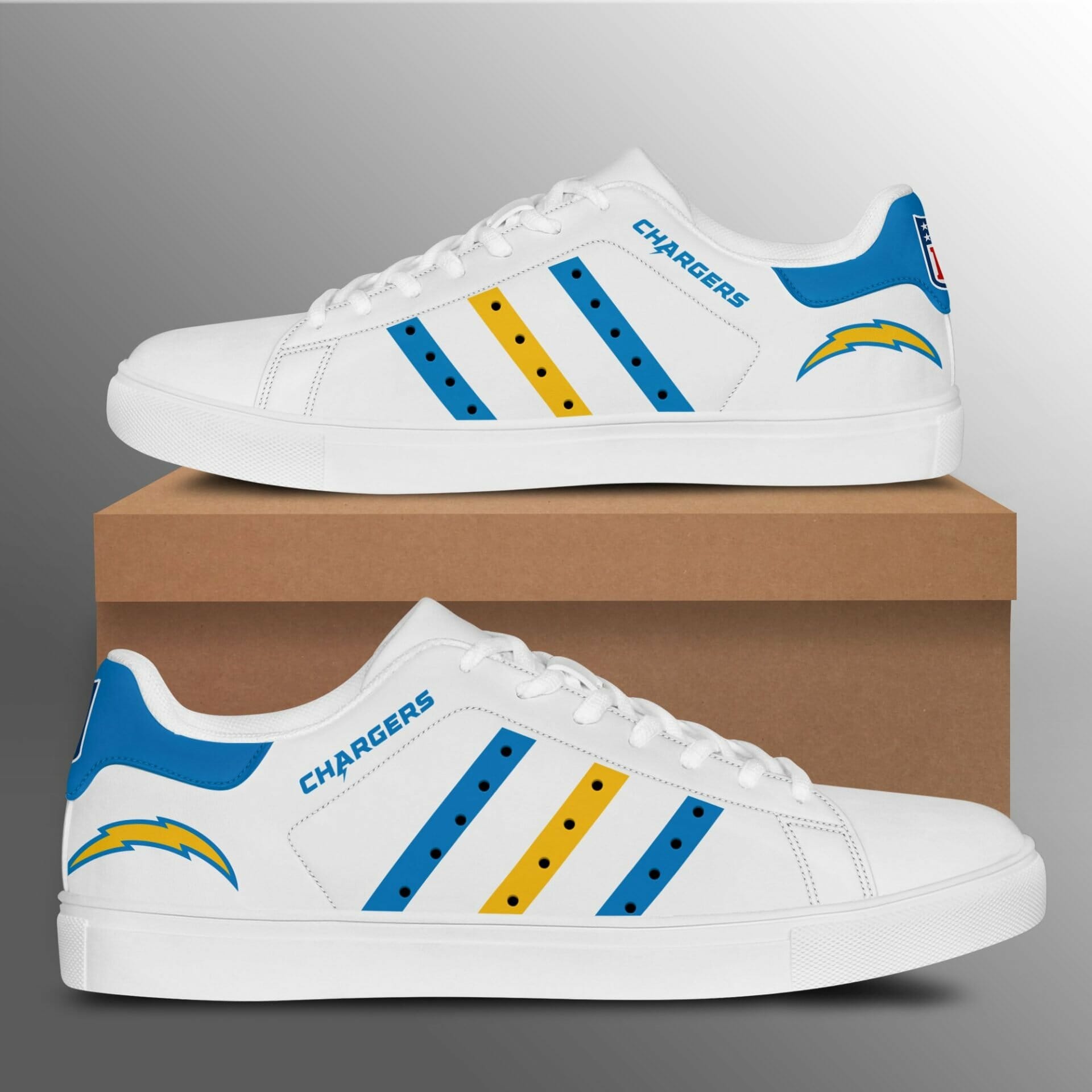 JWFancy Los Angeles Chargers Skate Stan Shoes Sneakes For Men And Women