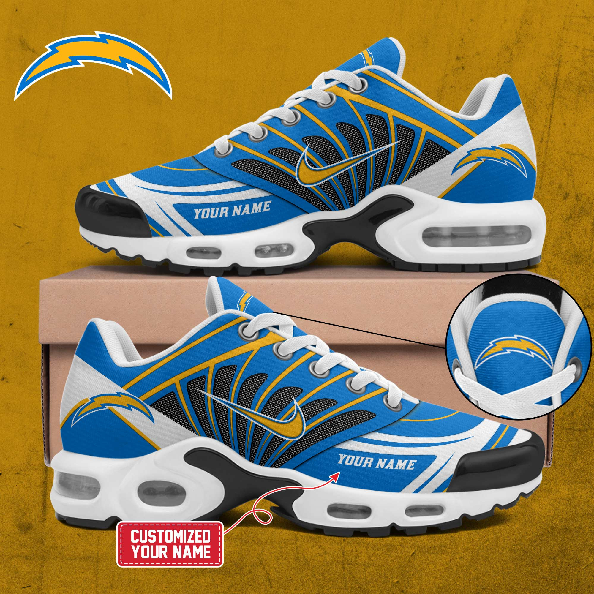 JWFancy Los Angeles Chargers TN Shoes Sneakers For Men And Women
