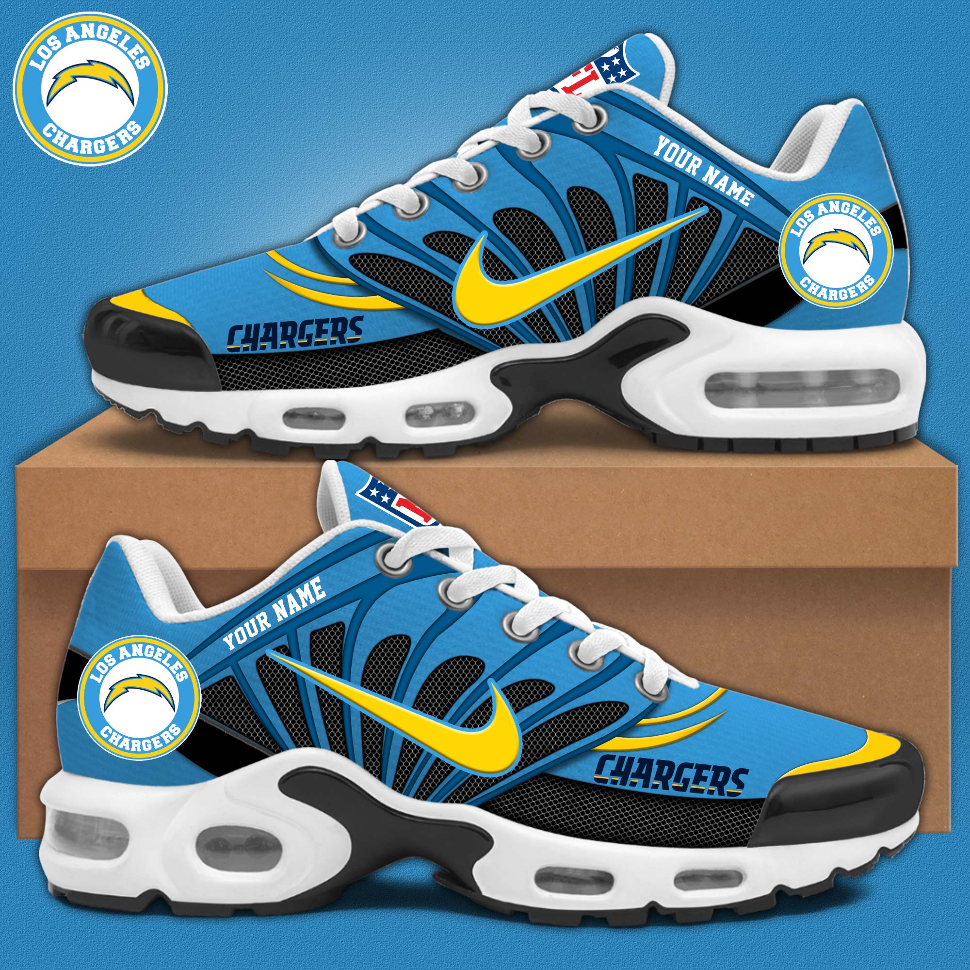 JWFancy Los Angeles Chargers TN Shoes Sneakers For Men And Women