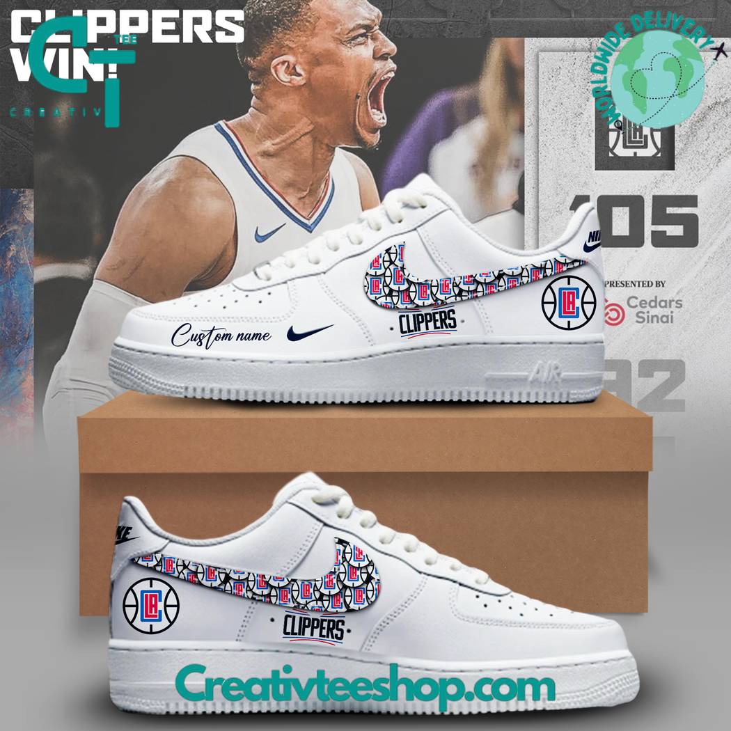 JWFancy Los Angeles Clippers Air Low-Top Sneakers Shoes For Men And Women