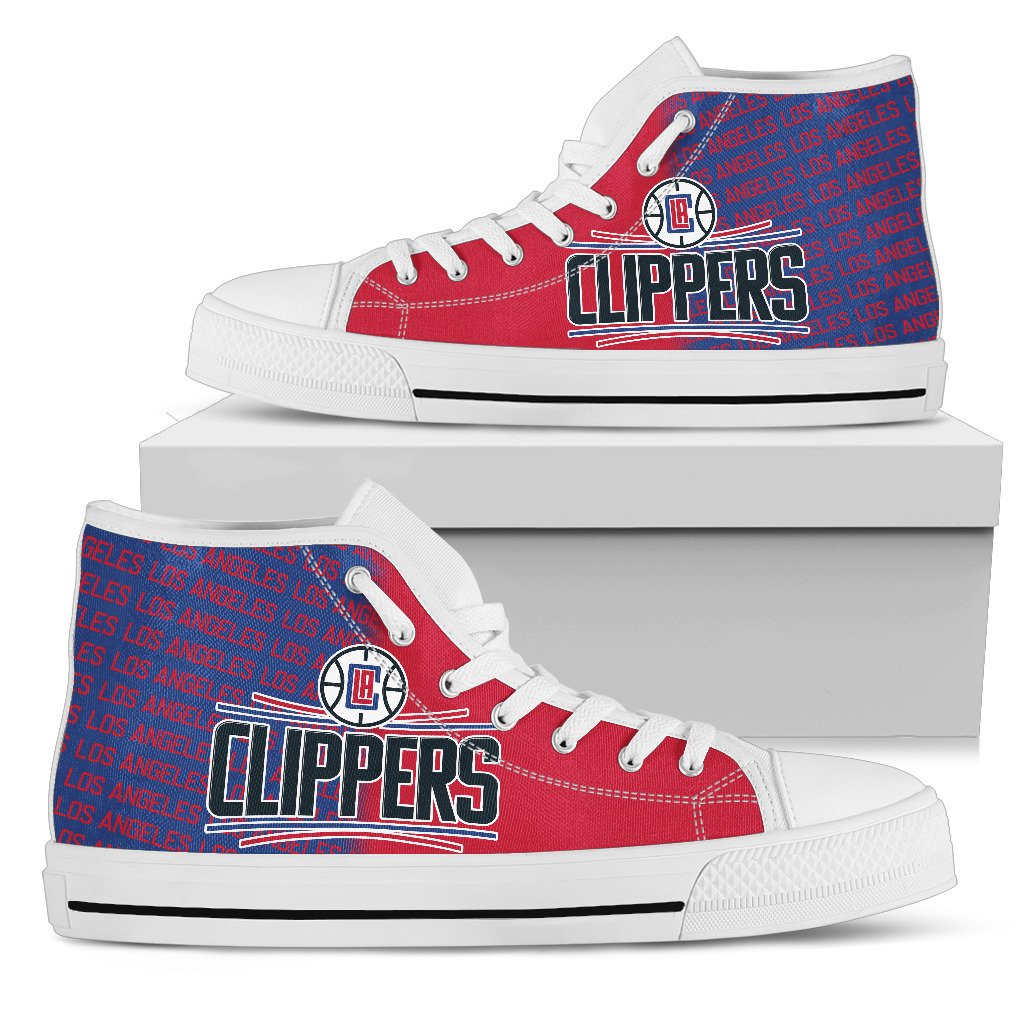 JWFancy Los Angeles Clippers High Top Canvas Sneakers Shoes For Men And Women