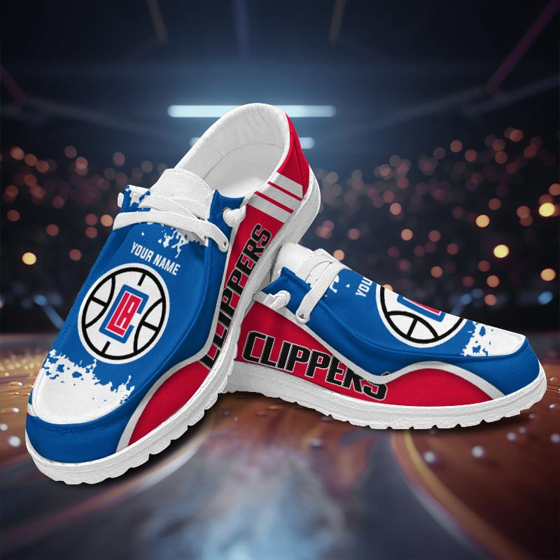 JWFancy Los Angeles Clipperss Hey Dude Shoes Wally Men's Lace Up Loafers Comfortable For Men And Women