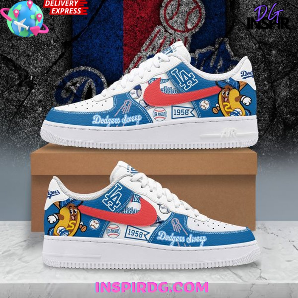 JWFancy Los Angeles Dodgers Air Low-Top Sneakers Shoes For Men And Women