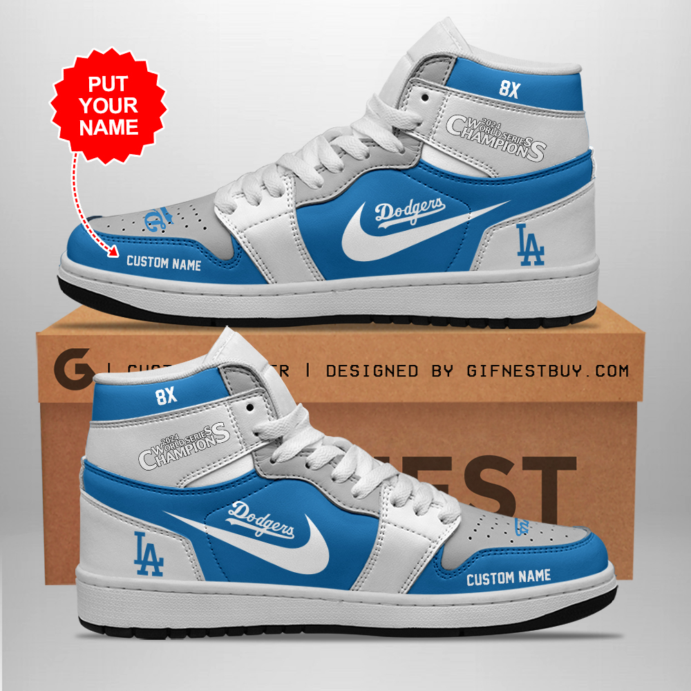 JWFancy Los Angeles Dodgers Air Low-Top Sneakers Shoes For Men And Women