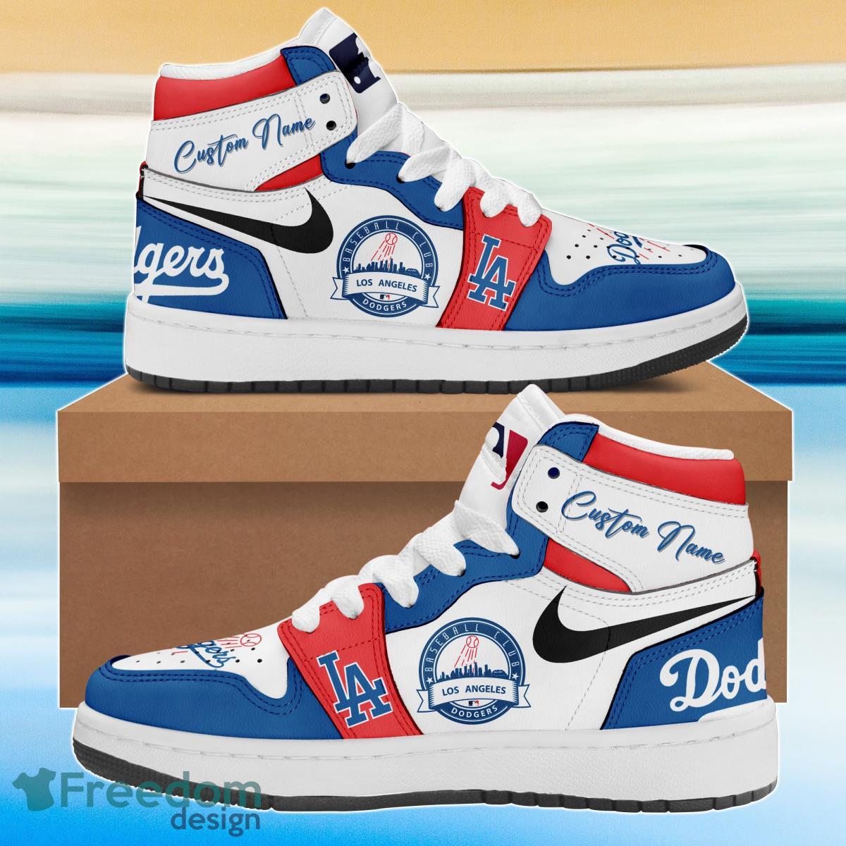 JWFancy Los Angeles Dodgers AJ1 High Sneakers Shoes For Men And Women