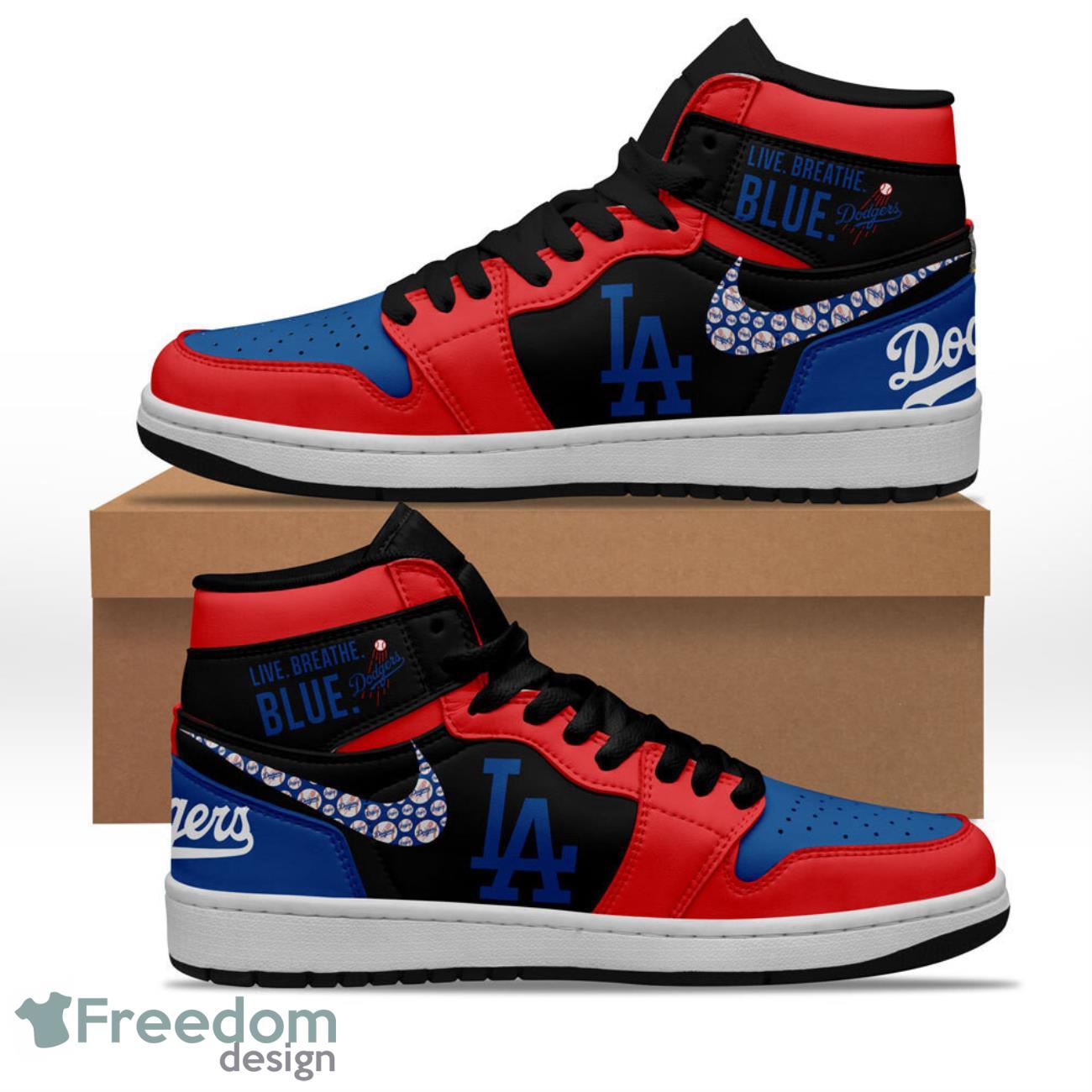 JWFancy Los Angeles Dodgers AJ1 High Sneakers Shoes For Men And Women