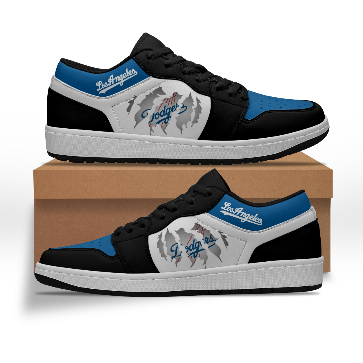 JWFancy Los Angeles Dodgers AJ1 Low Sneakers Shoes For Men And Women