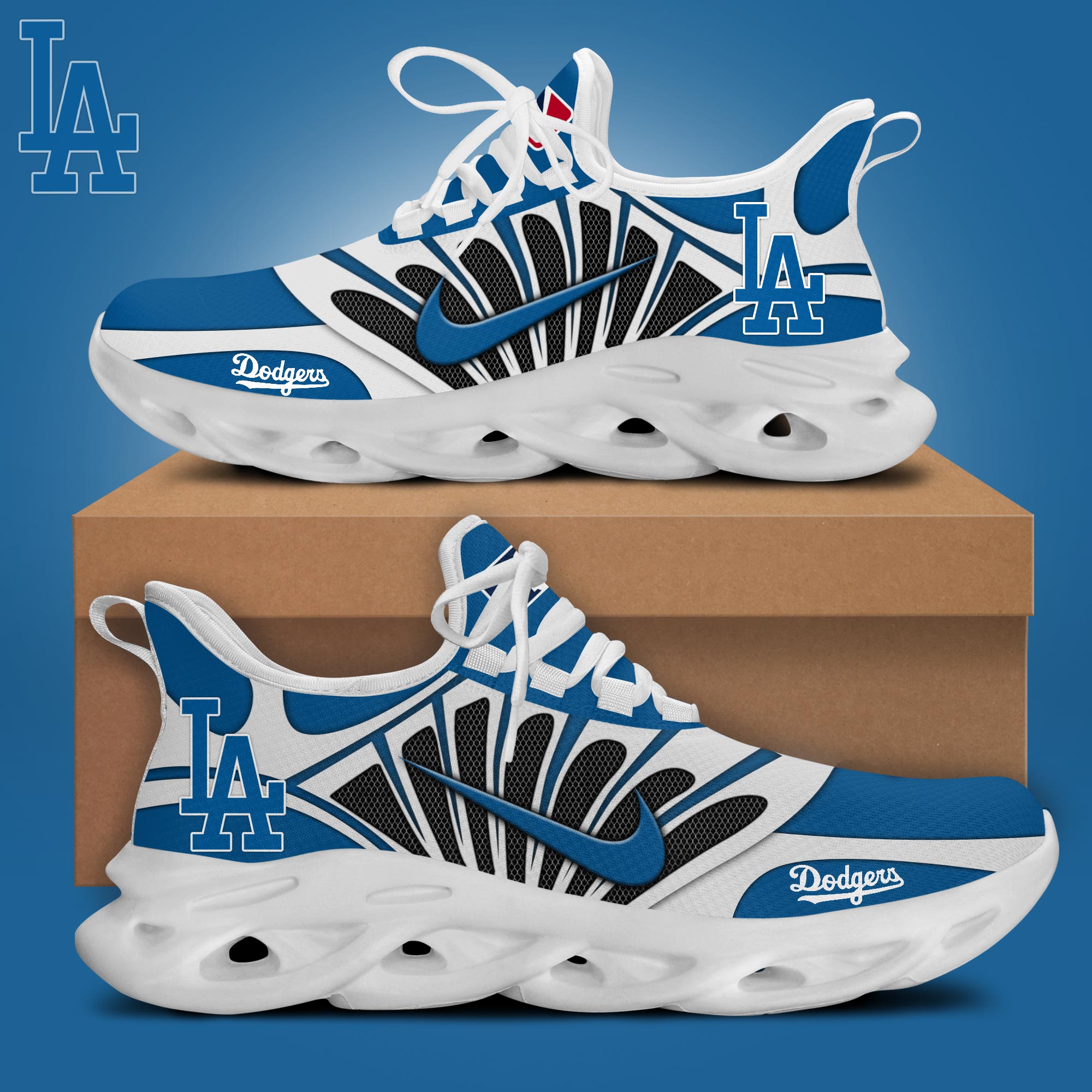 JWFancy Los Angeles Dodgers Max Soul Shoes Sneakers For Men And Women