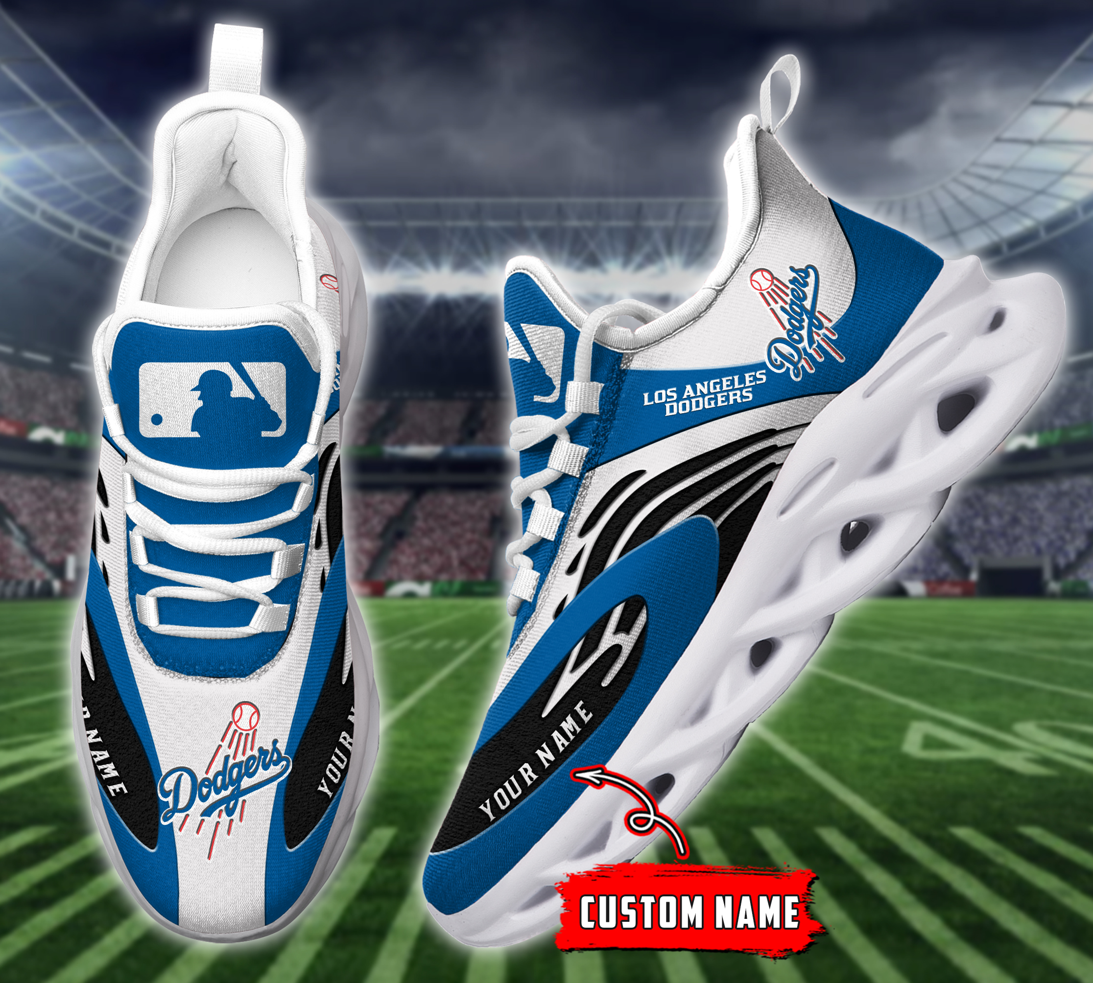 JWFancy Los Angeles Dodgers MLB Max Soul Shoes Sneakers For Men And Women