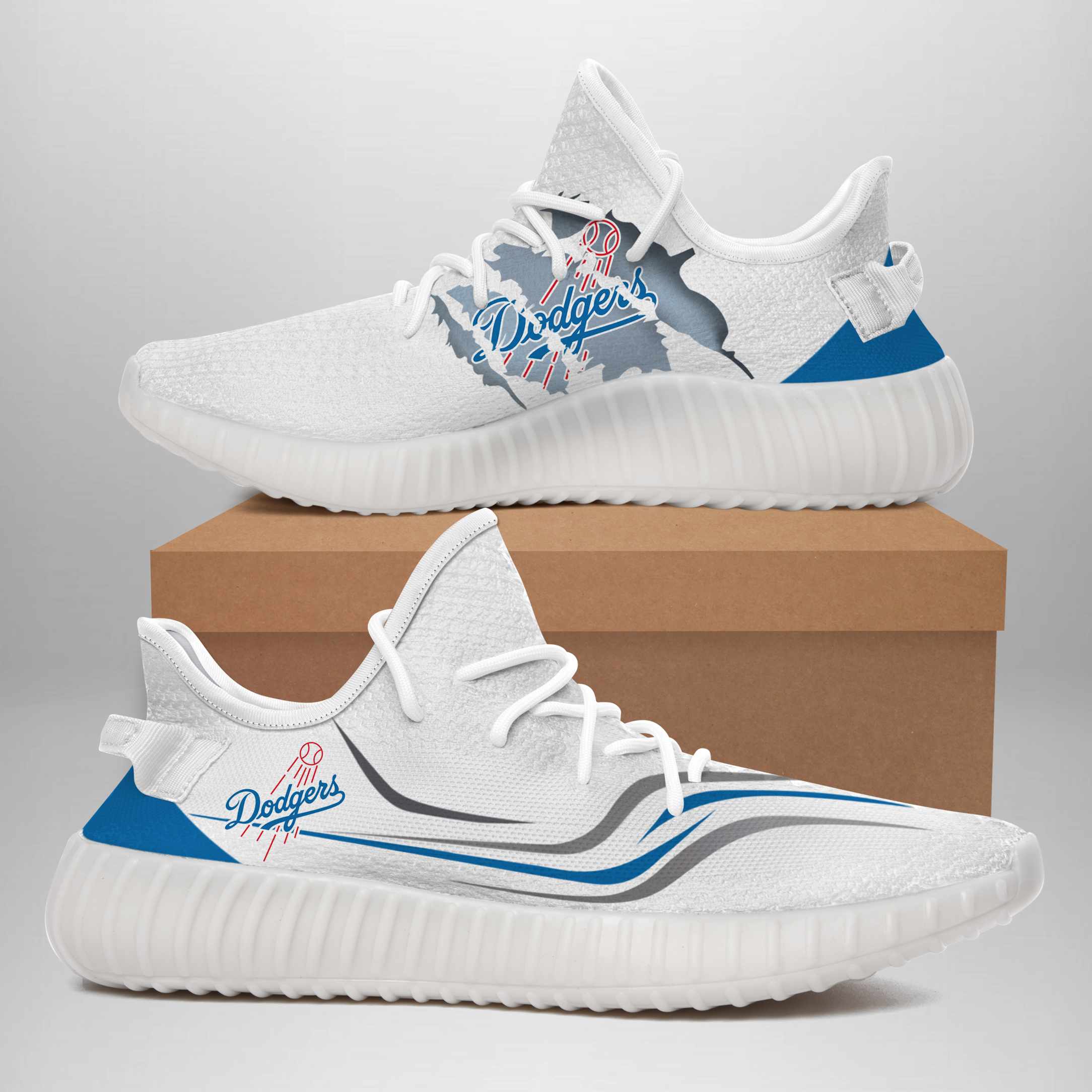 JWFancy Los Angeles Dodgers Yeezy Boost Shoes For Men And Women