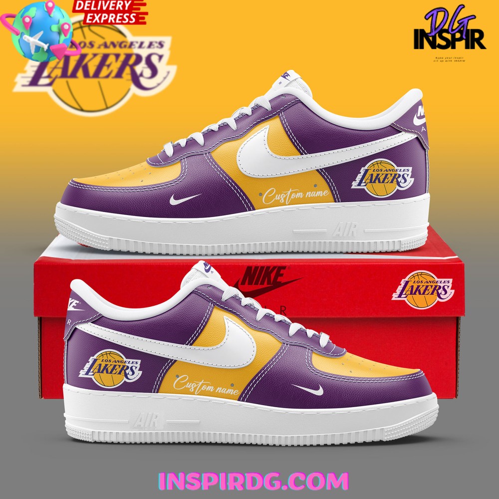 JWFancy Los Angeles Lakers Air Low-Top Sneakers Shoes For Men And Women