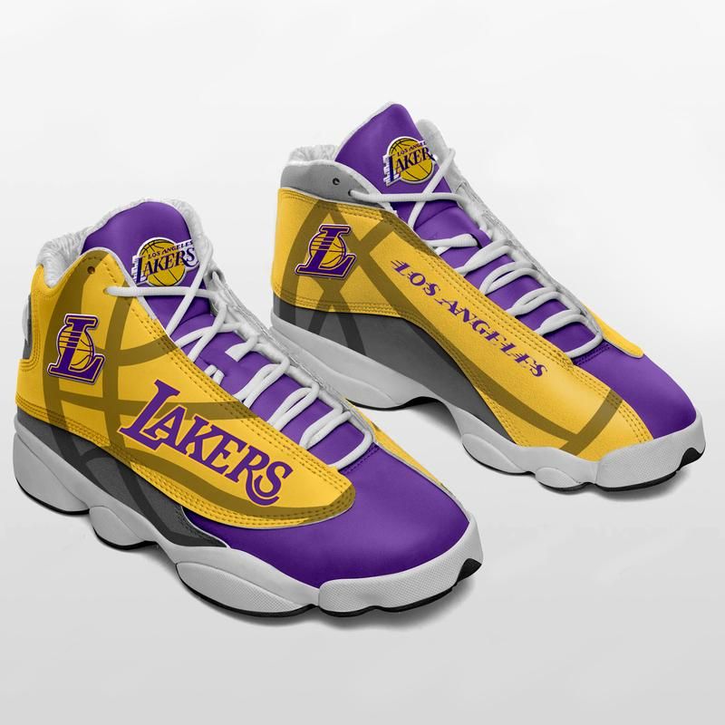 JWFancy Los Angeles Lakers AJ13 Sneakers Shoes For Men And Women