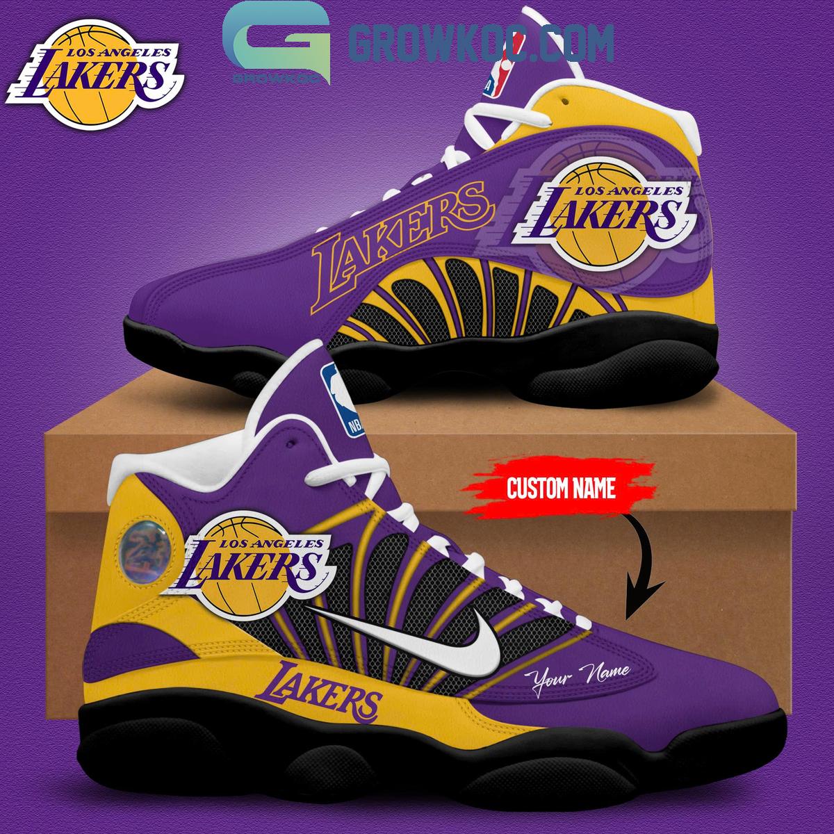 JWFancy Los Angeles Lakers AJ13 Sneakers Shoes For Men And Women