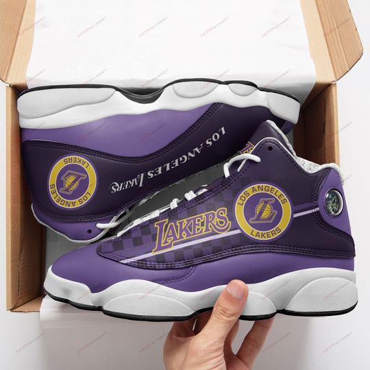 JWFancy Los Angeles Lakers AJ13 Sneakers Shoes For Men And Women