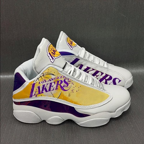 JWFancy Los Angeles Lakers AJ13 Sneakers Shoes For Men And Women