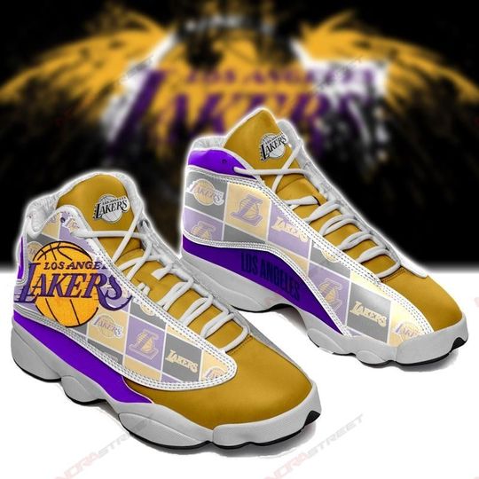 JWFancy Los Angeles Lakers AJ13 Sneakers Shoes For Men And Women