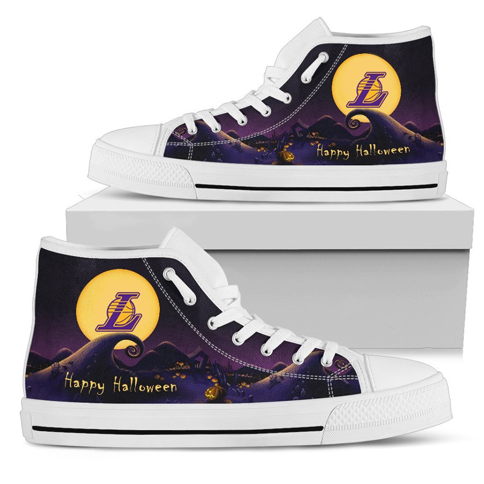 JWFancy Los Angeles Lakers High Top Canvas Sneakers Shoes For Men And Women
