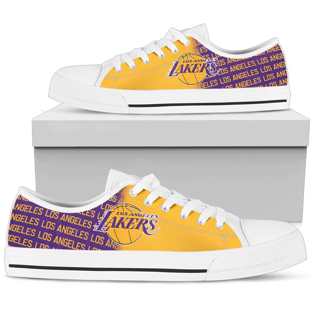 JWFancy Los Angeles Lakers Low Top Canvas Sneakers Shoes For Men And Women