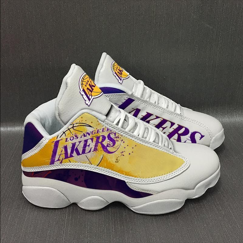 JWFancy Los Angeles Lakers NFL AJ13 Sneakers Shoes For Men And Women