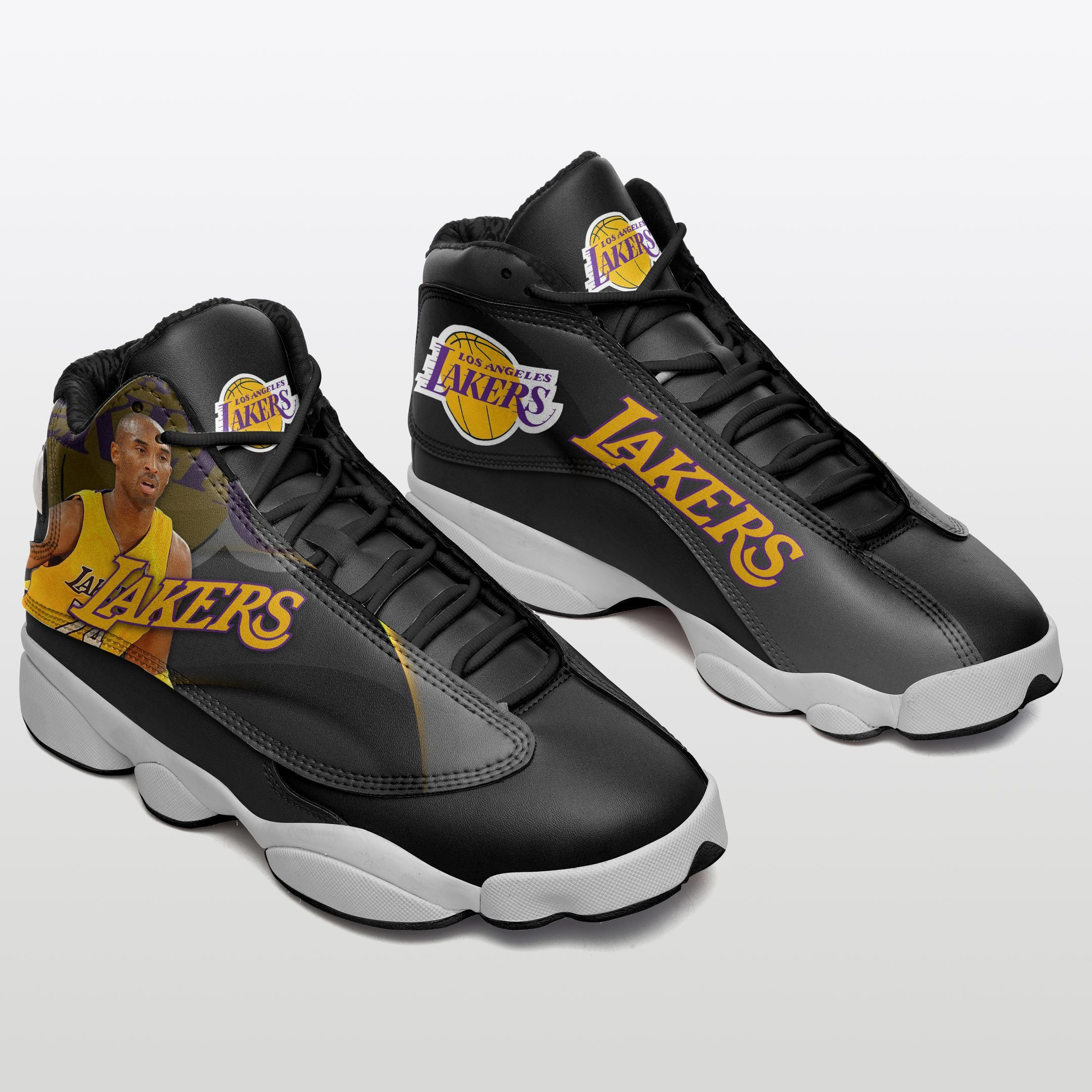 JWFancy Los Angeles Lakers NFL AJ13 Sneakers Shoes For Men And Women