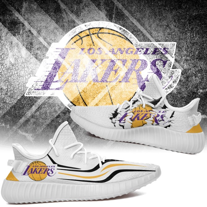 JWFancy Los Angeles Lakers Yeezy Boost Shoes For Men And Women