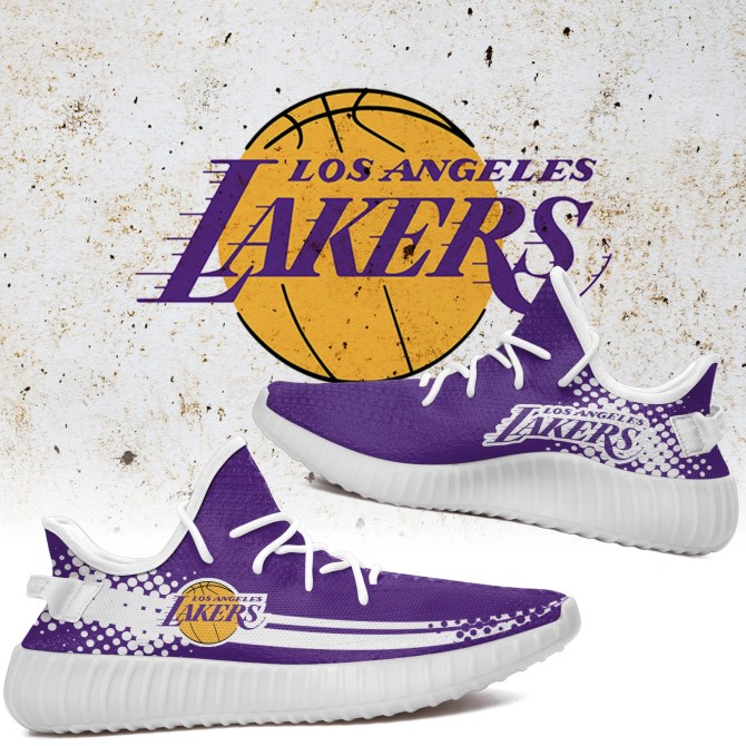 JWFancy Los Angeles Lakers Yeezy Boost Shoes For Men And Women