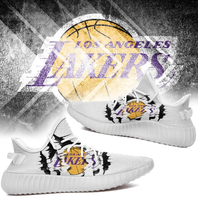 JWFancy Los Angeles Lakers Yeezy Boost Shoes For Men And Women