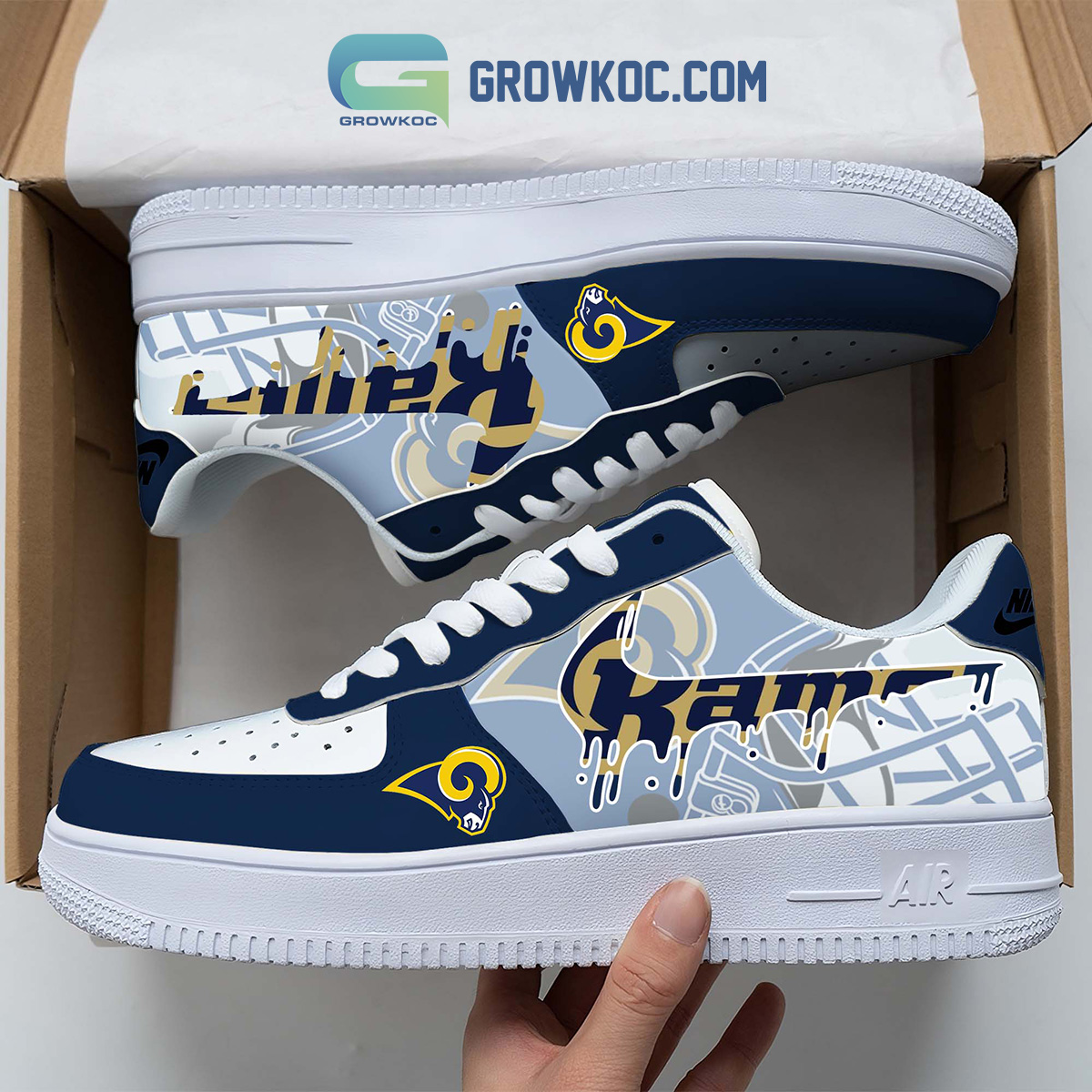 JWFancy Los Angeles Rams Air Low-Top Sneakers Shoes For Men And Women