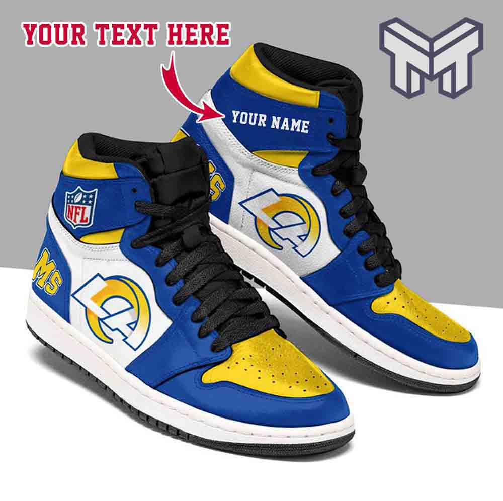 JWFancy Los Angeles Rams AJ1 High Sneakers Shoes For Men And Women