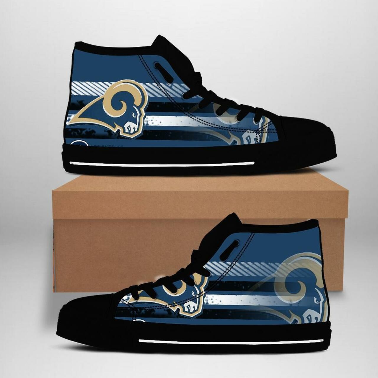 JWFancy Los Angeles Rams High Top Canvas Sneakers Shoes For Men And Women