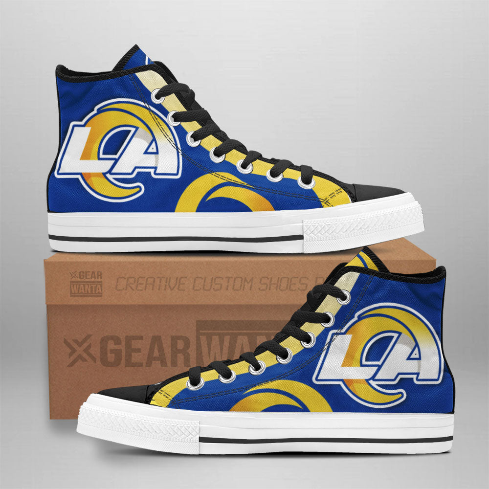 JWFancy Los Angeles Rams High Top Canvas Sneakers Shoes For Men And Women