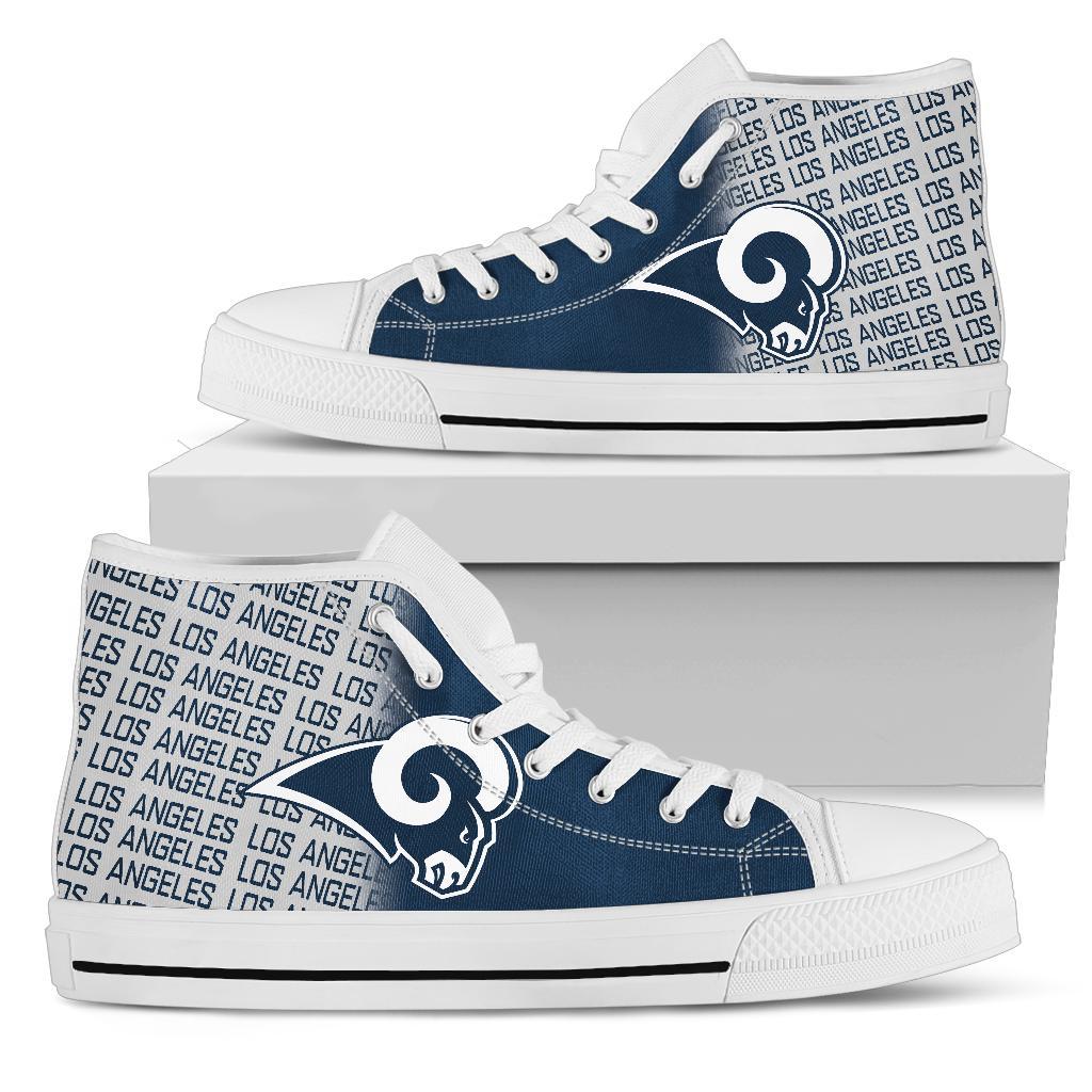 JWFancy Los Angeles Rams High Top Canvas Sneakers Shoes For Men And Women