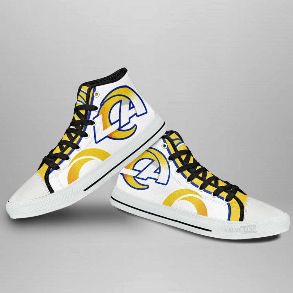 JWFancy Los Angeles Rams High Top Canvas Sneakers Shoes For Men And Women