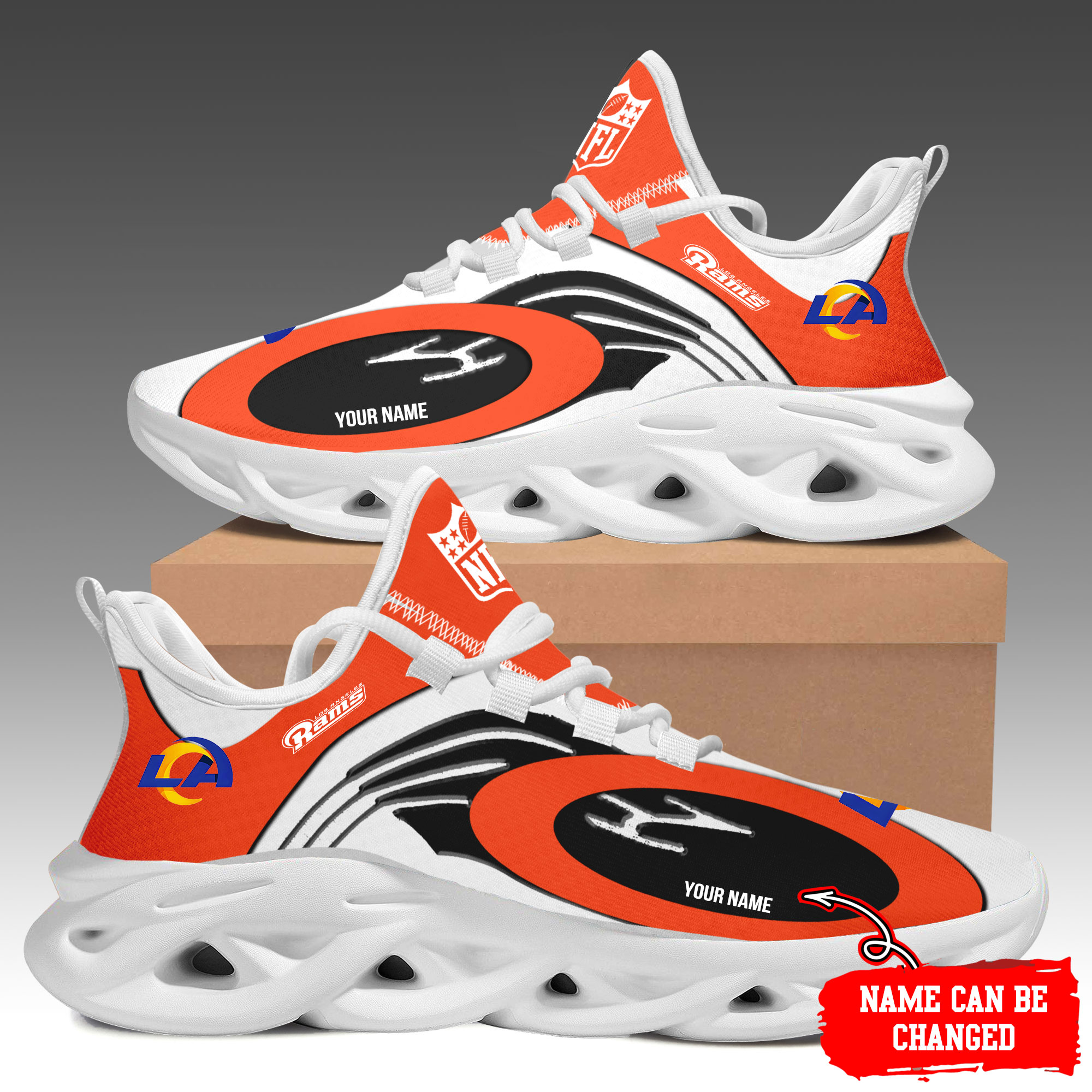 JWFancy Los Angeles Rams Max Soul Shoes Sneakers For Men And Women