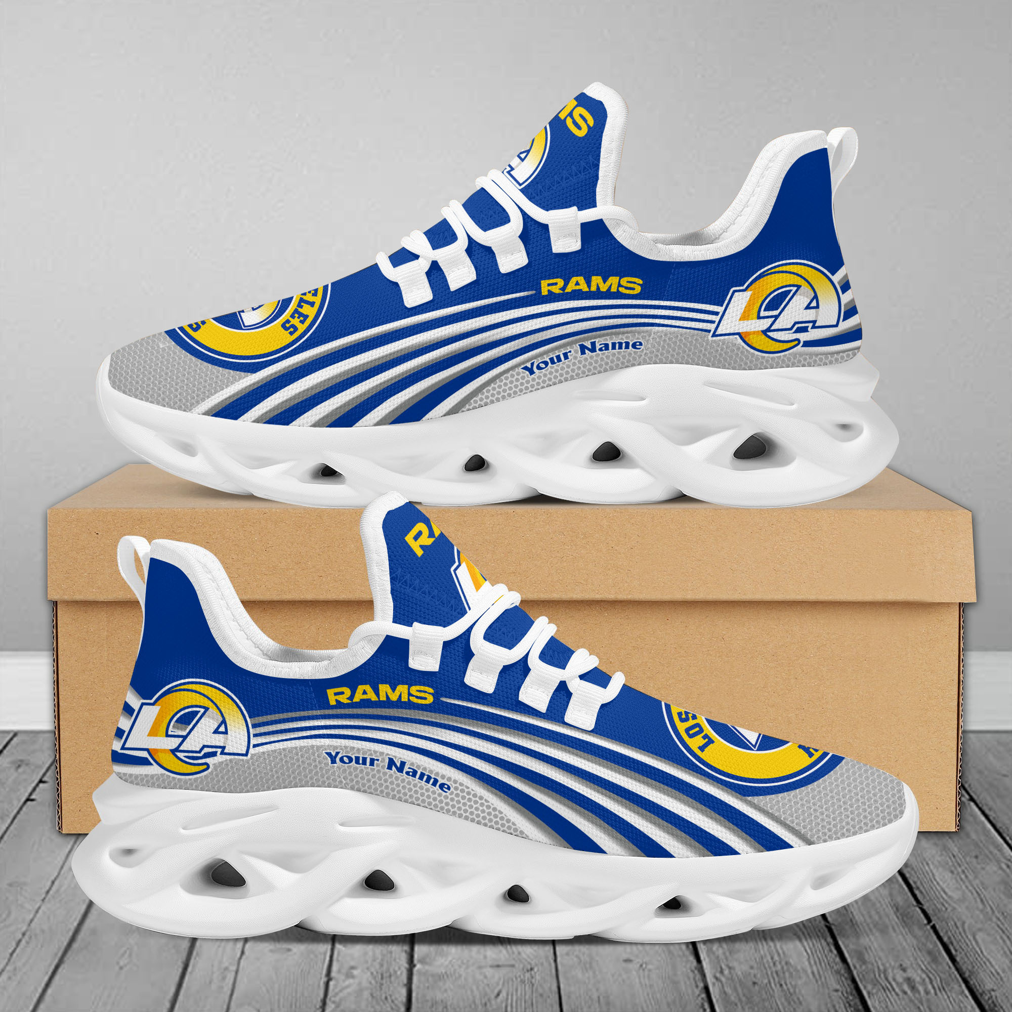 JWFancy Los Angeles Rams Max Soul Shoes Sneakers For Men And Women