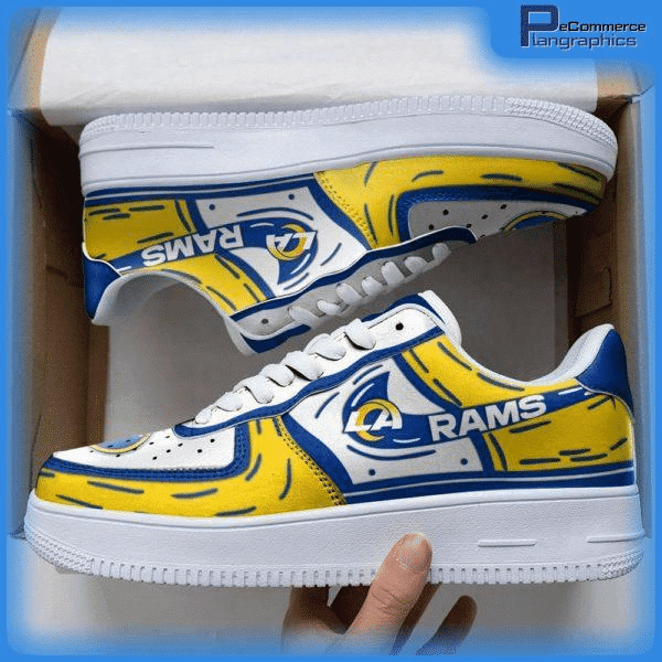 JWFancy Los Angeles Rams NFL Air Low-Top Sneakers Shoes For Men And Women