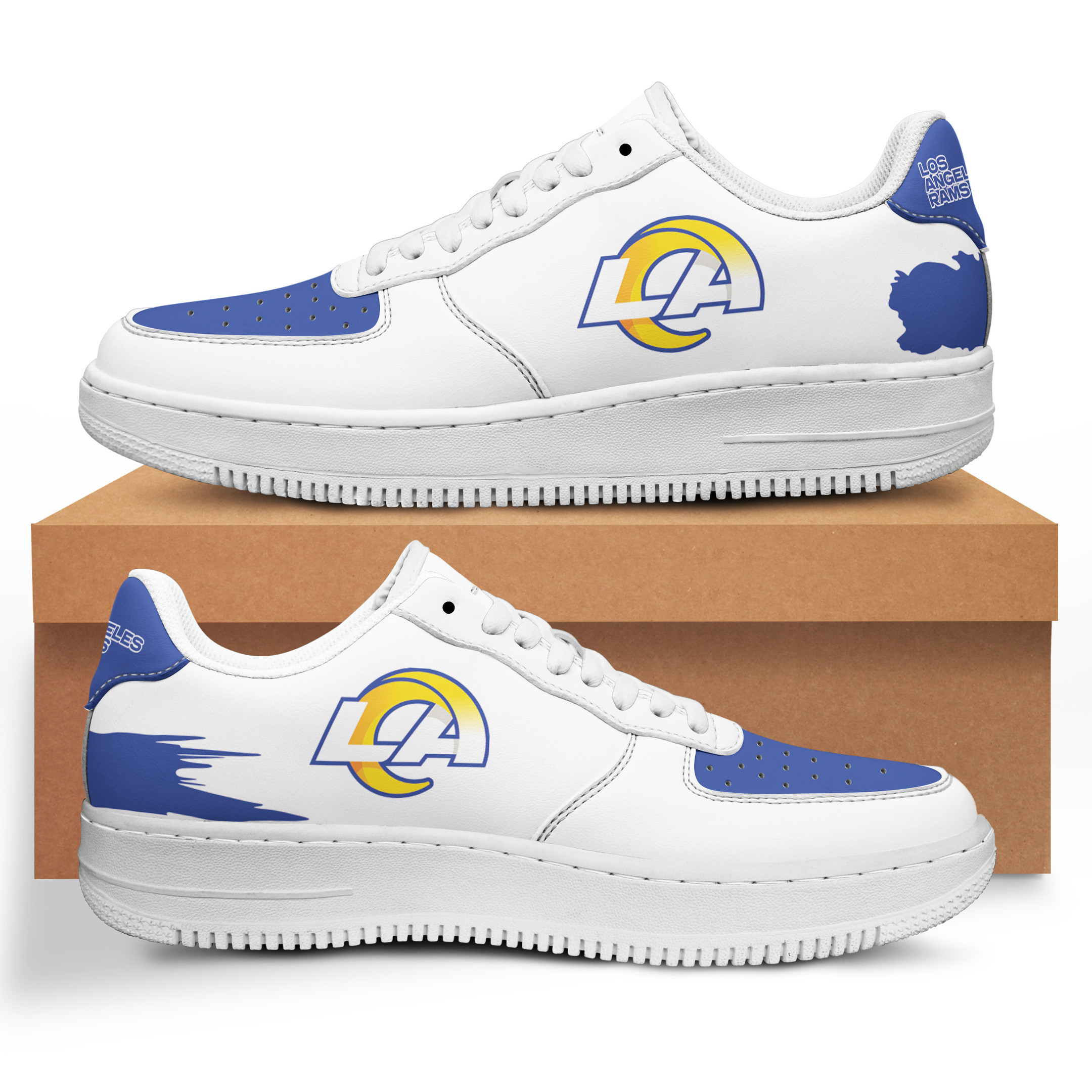 JWFancy Los Angeles Rams NFL Air Low-Top Sneakers Shoes For Men And Women