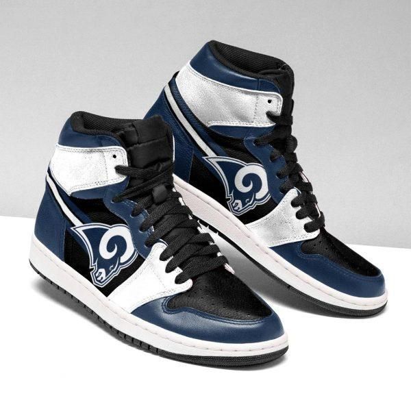 JWFancy Los Angeles Rams NFL AJ1 High Sneakers Shoes For Men And Women