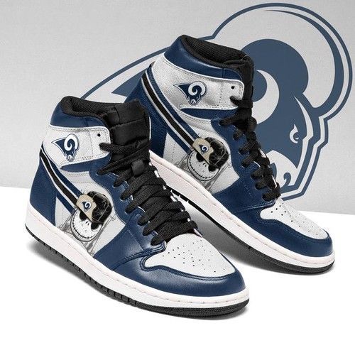 JWFancy Los Angeles Rams NFL AJ1 High Sneakers Shoes For Men And Women