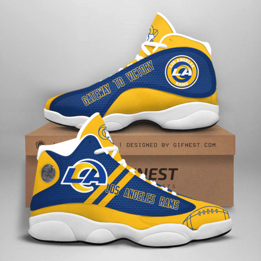 JWFancy Los Angeles Rams NFL AJ13 Sneakers Shoes For Men And Women