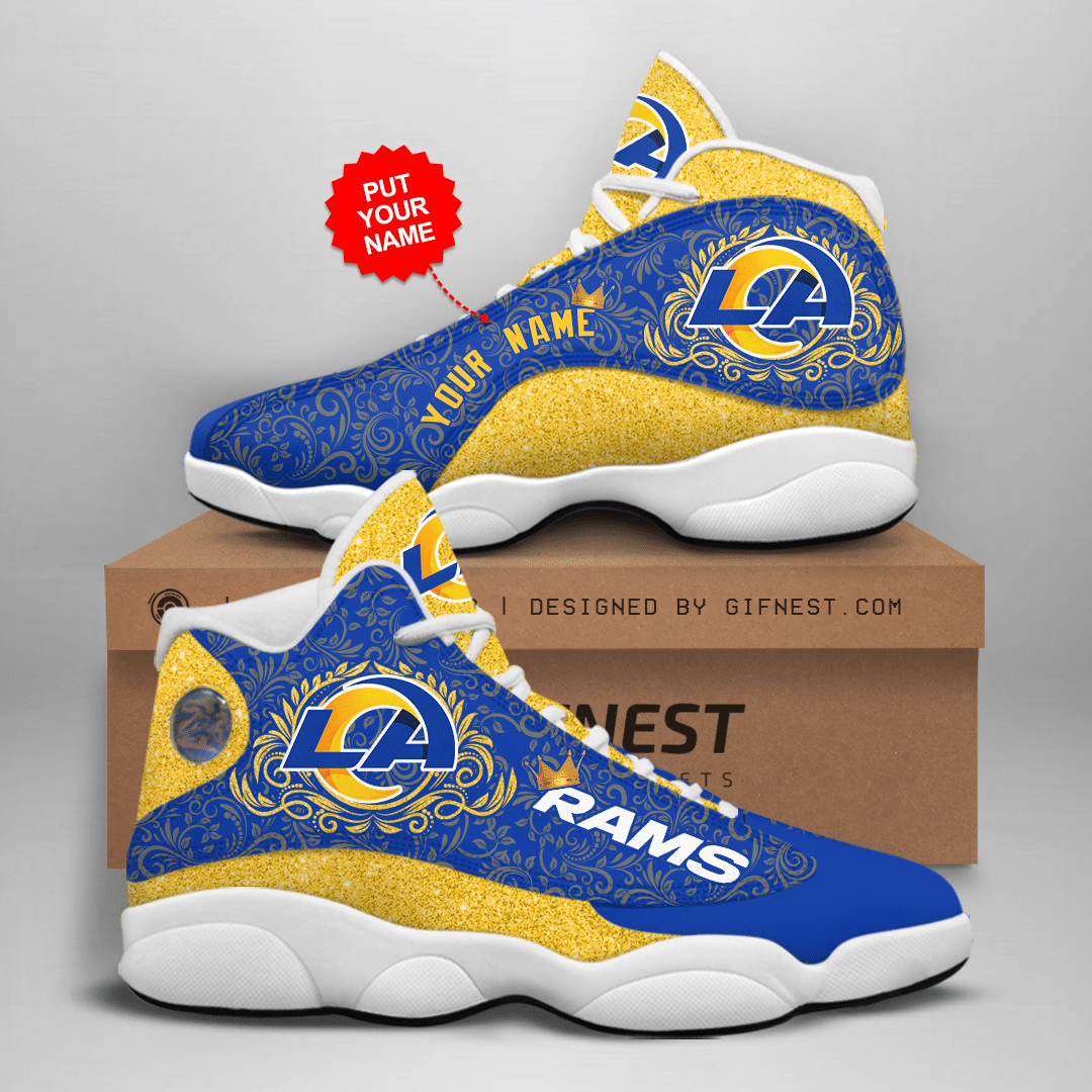 JWFancy Los Angeles Rams NFL AJ13 Sneakers Shoes For Men And Women