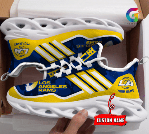 JWFancy Los Angeles Rams NFL Max Soul Shoes Sneakers For Men And Women