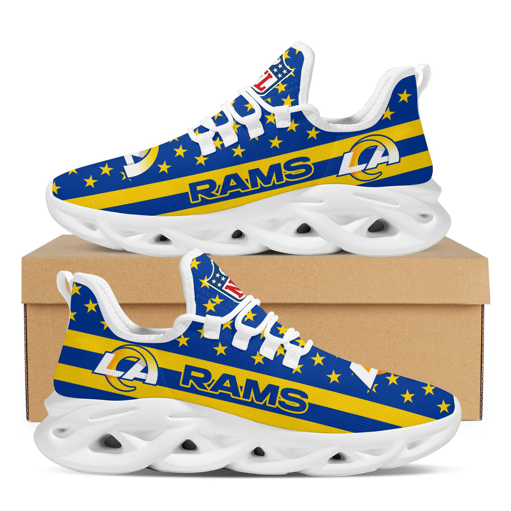 JWFancy Los Angeles Rams NFL Max Soul Shoes Sneakers For Men And Women