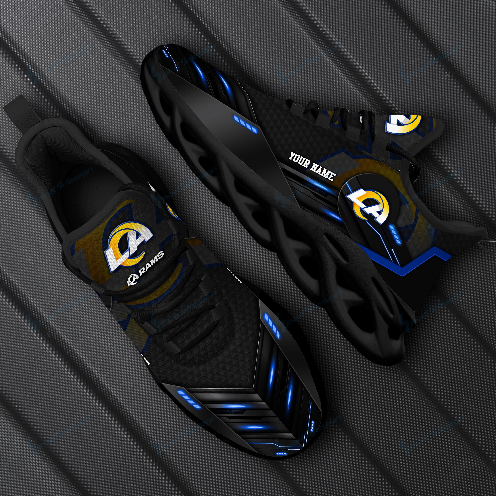 JWFancy Los Angeles Rams NFL Max Soul Shoes Sneakers For Men And Women