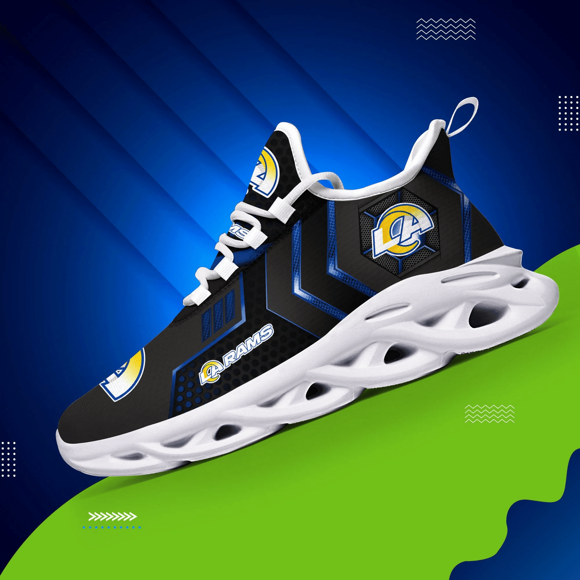 JWFancy Los Angeles Rams NFL Max Soul Shoes Sneakers For Men And Women