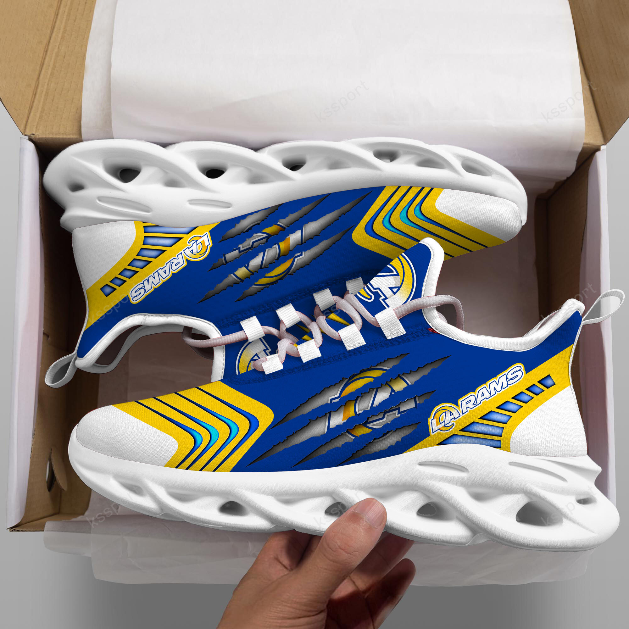JWFancy Los Angeles Rams NFL Max Soul Shoes Sneakers For Men And Women