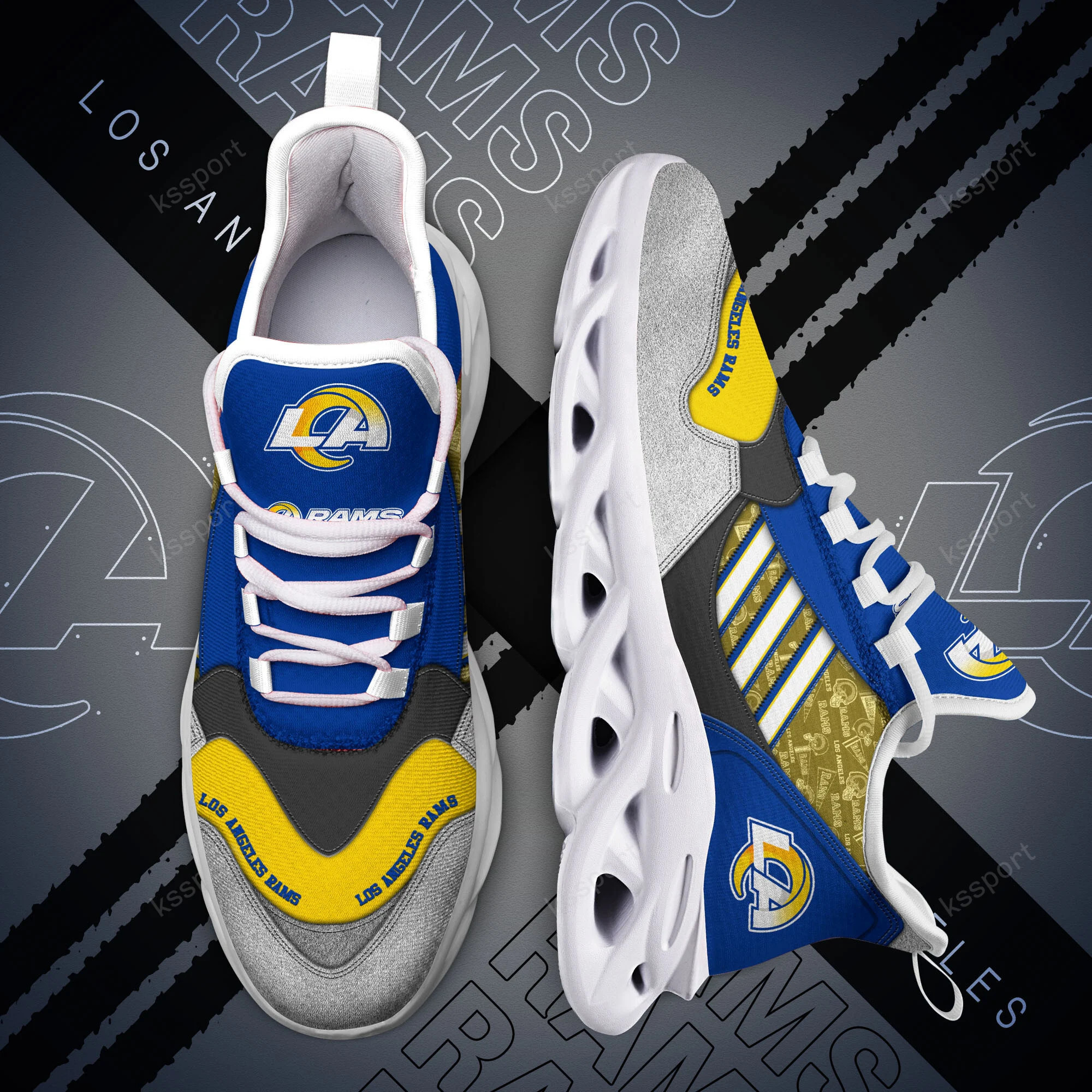 JWFancy Los Angeles Rams NFL Max Soul Shoes Sneakers For Men And Women